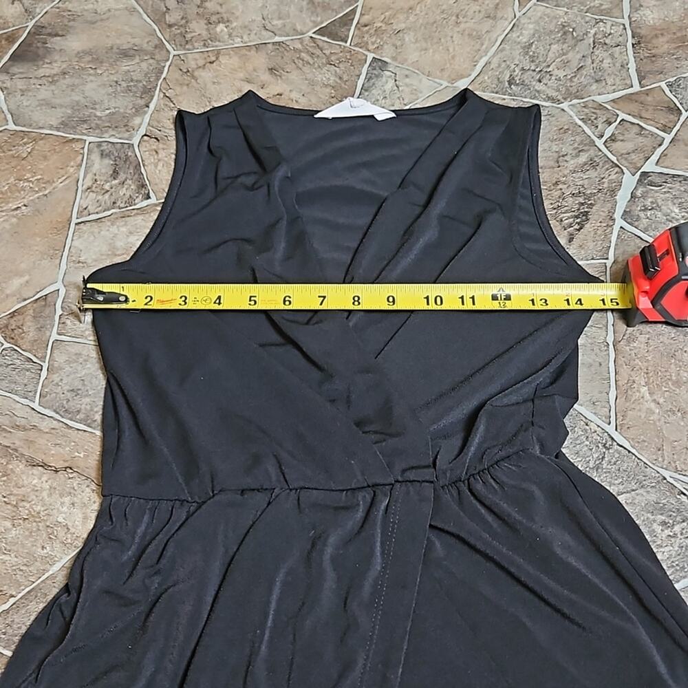 BCBGeneration V-Neck Surplice Skort Romper Black XXS - Picture 10 of 11